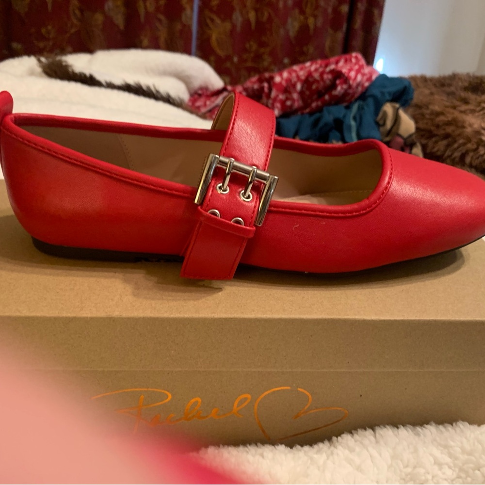 RACHEL Rachel Roy Red Women’s Dress Flats with Buckle